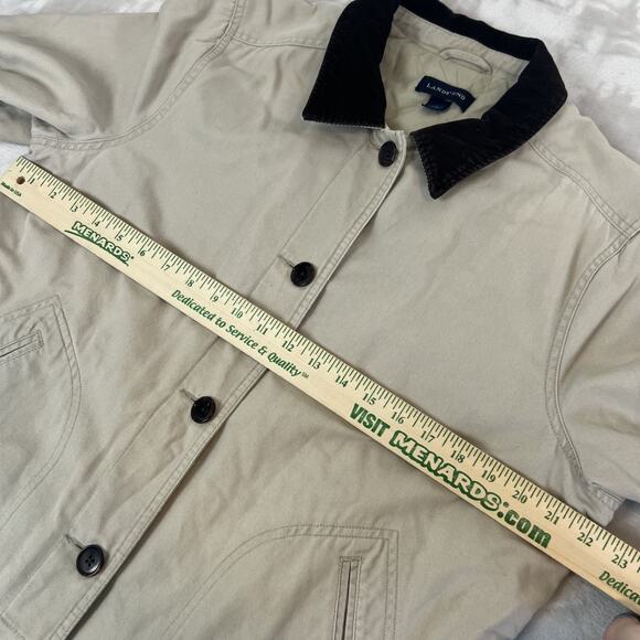 VTG Y2K Chore Coat Womens Large Beige Jacket Farm Barn Outdoor Workwear Utility - Picture 5 of 14